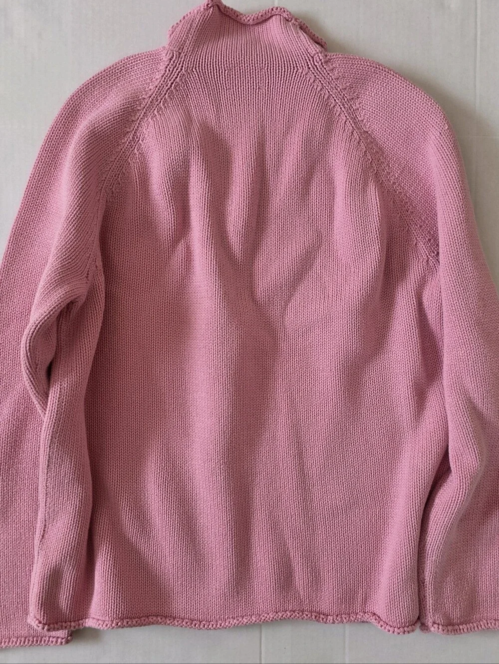 J Crew 1988 Oarsman Rollneck Sweater M Bubblegum Pink Preppy Heritage Old Money